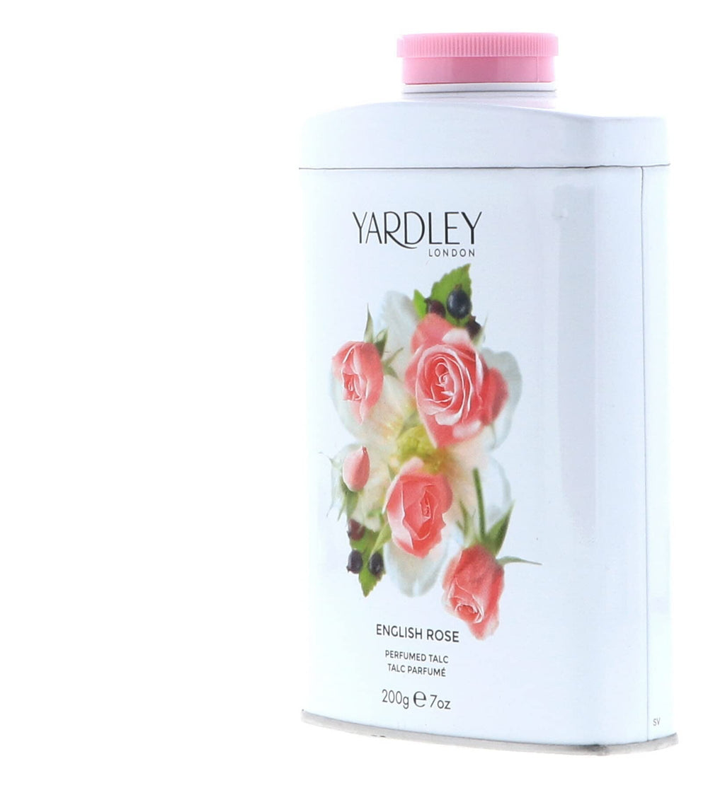 London Scented Talc Powder, English Rose Scent, 7 Oz/ 200 g