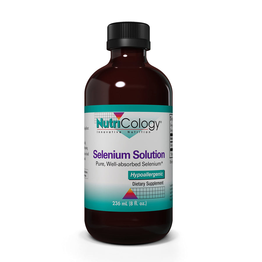 Selenium Solution - Well-Absorbed Selenium Liquid, Pure Sodium Selenite, Thyroid Support, Antioxidants, 100 mcg Supplement, Hypoallergenic - 8 Fl Oz