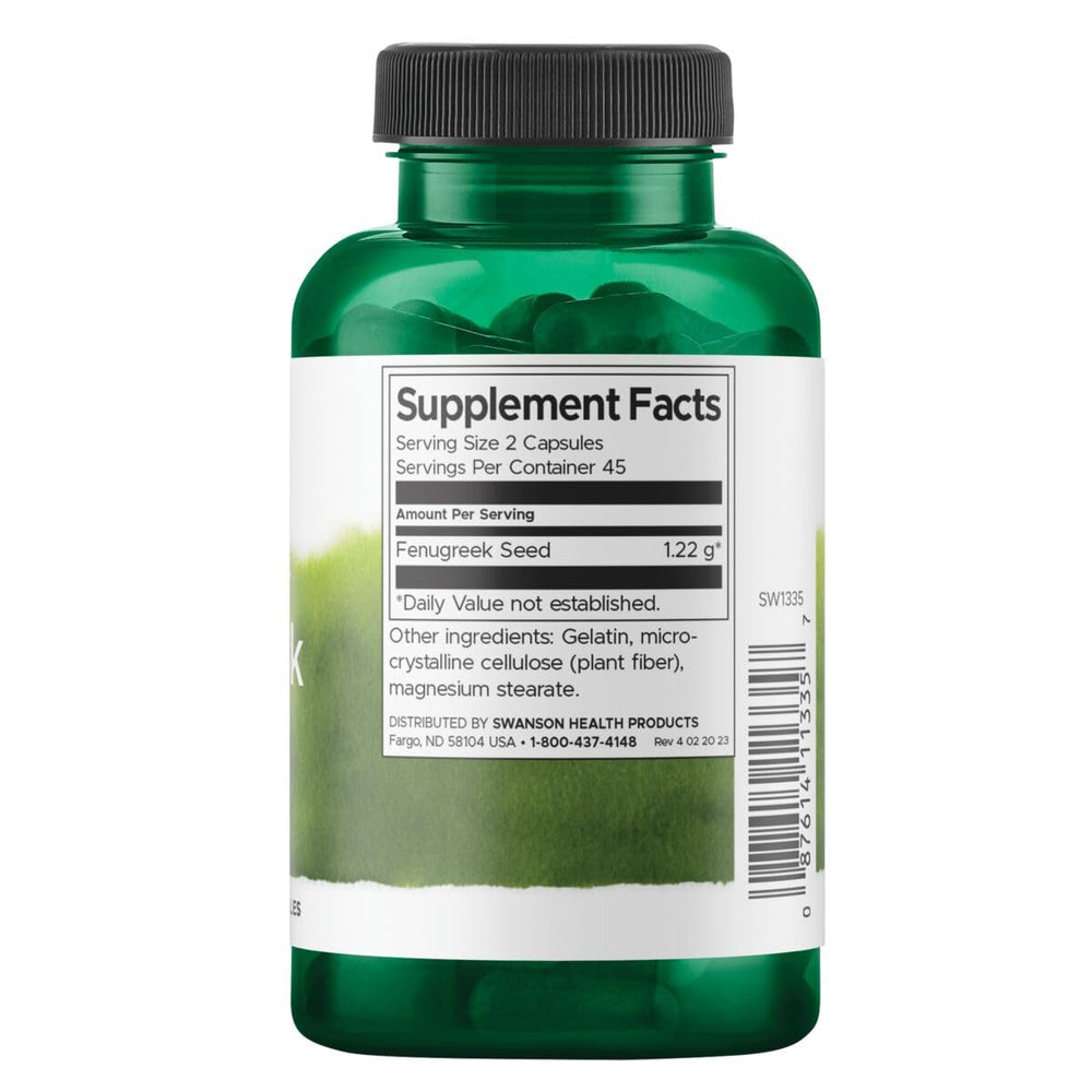Full Specturm Fenugreek Seed - Herbal Supplement - (610 Milligrams 90 Capsules)