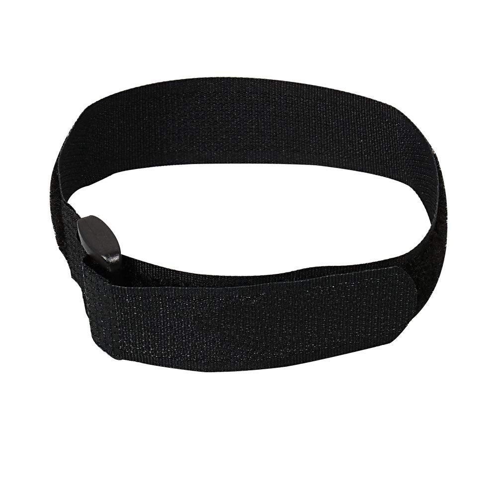 Hook and Loop Cinch Straps Adjustable and Reusable - 10 Pack (18 x 1, Black)