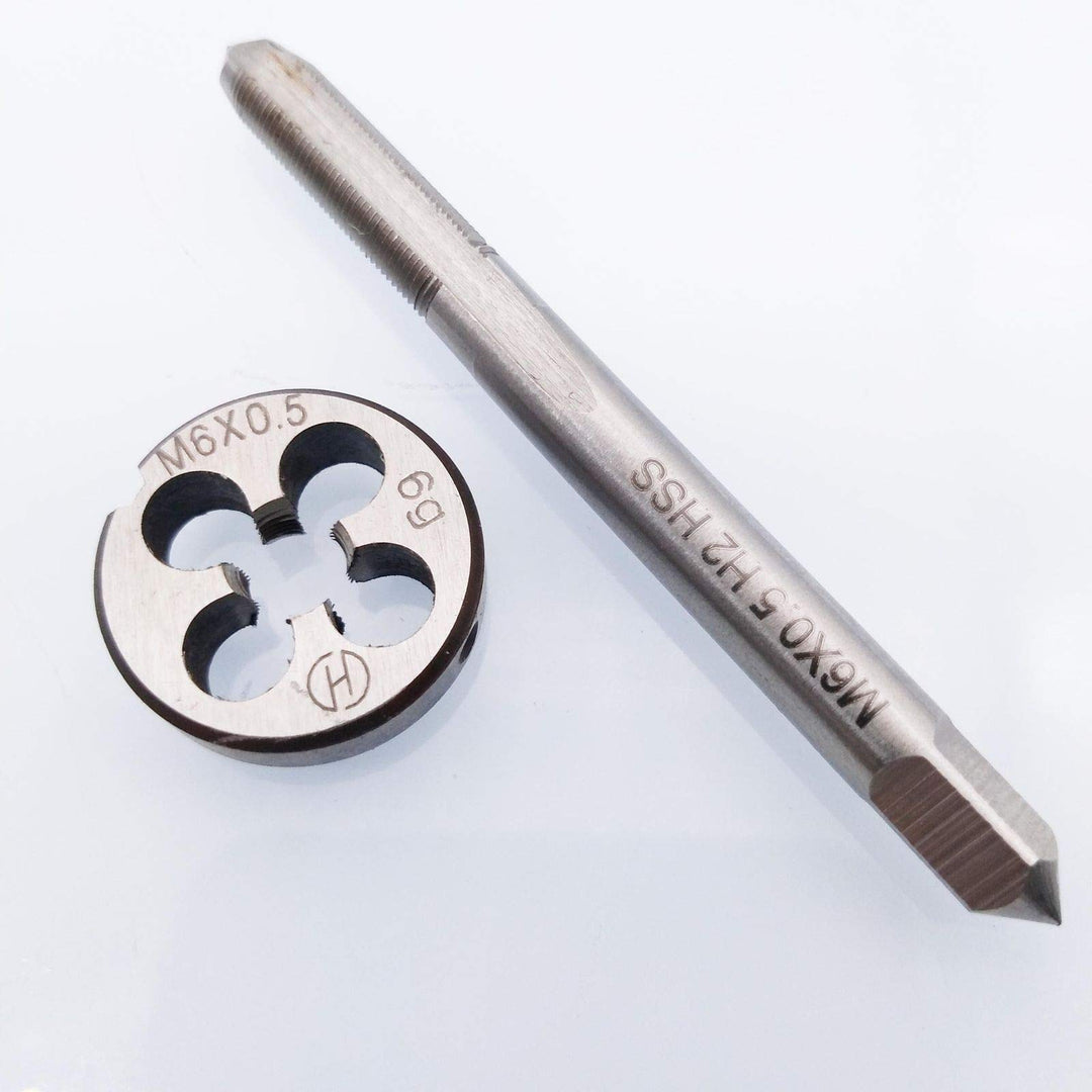HSS M6 x 0.5mm Tap and M6 x 0.5mm Die Metric Thread Right Hand