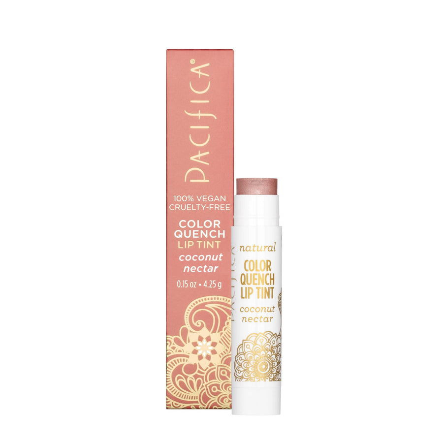 Tinted Lip Balm – Color Quench Hydrating Flavored Pink Lip Balm -Coconut Nectar Flavor - Clear -w/ Coconut Oil & Cocoa Butter Natural Clean Beauty Vegan & Cruelty-Free Dermatologist Tested