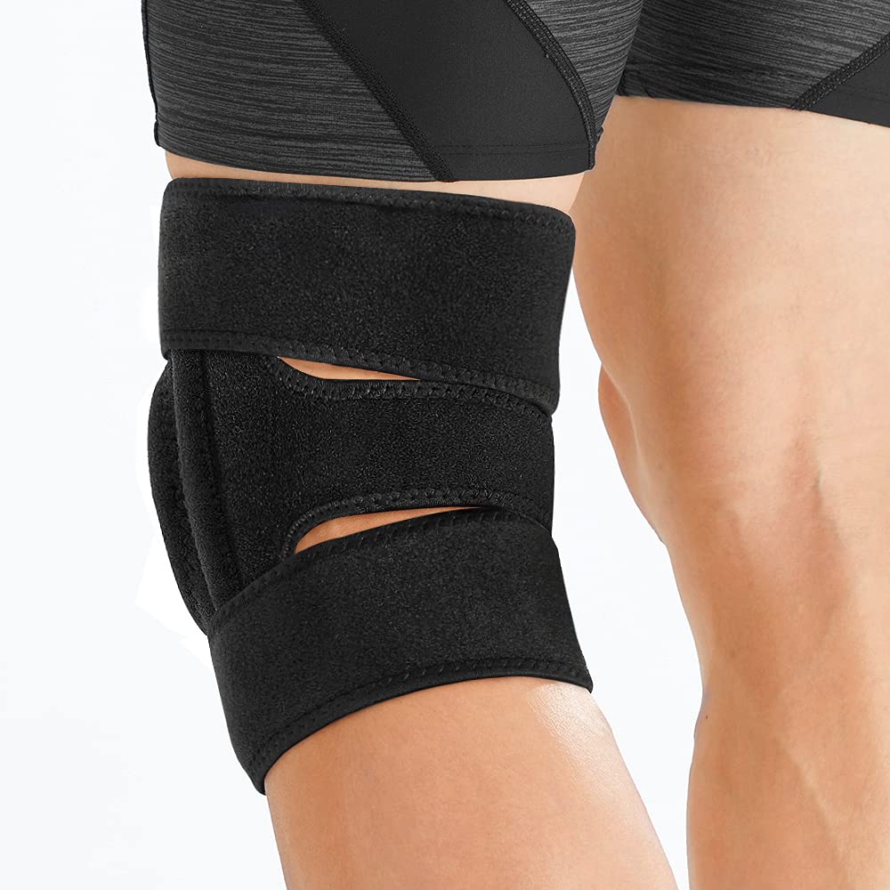 Knee Stabilizer Support Brace, Open-Patella Support - Joint Pain Relief for Sprains, Arthritis, MCL, LCL, Sports Injury & Recovery, KP30