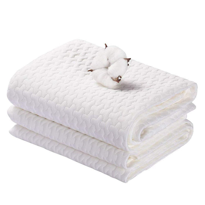 Waterproof Bed Pad Washable and Reusable Underpads 4 Layer Incontinence Mattress Protector 100% Cotton Surface for Children Adults and Pets
