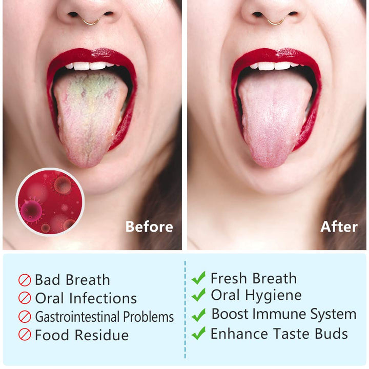 Tongue Scraper Cleaner (4 Pack), Tongue Scrapers for Adults Stainless Steel Tongue Cleaners Reduce Bad Breath Tongue Brush Dental Kit with Case