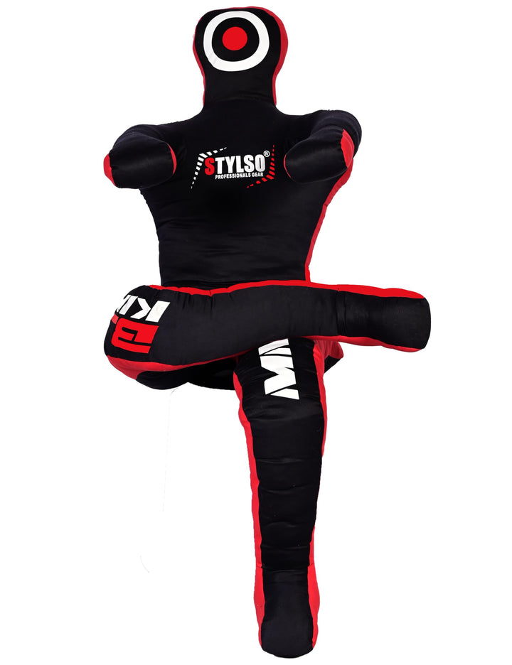 Un-Filled Wrestling Dummy Grappling Dummy Jiu Jitsu Dummy for BJJ Judo Karate Training Adult and Youth Practice Dummies (Black Sit, 5ft / 60 inches)