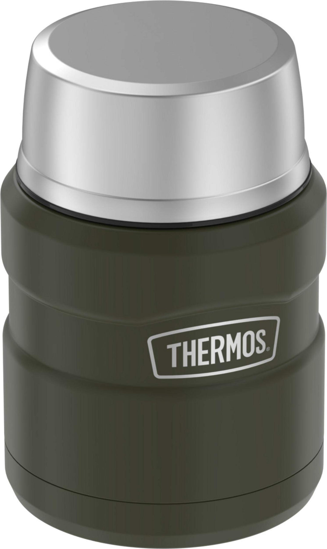 Stainless King Vacuum-Insulated Food Jar with Spoon, 16 Ounce, Army Green