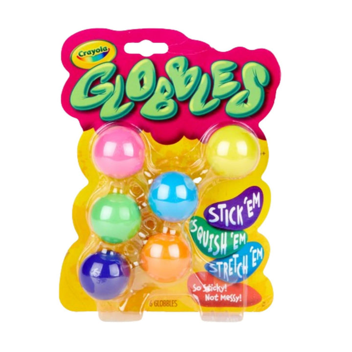 Globbles Fidget Toy (6ct), Sticky Fidget Balls, Squish Gift for Kids, Sensory Toys for Kids, Stress Toy, Ages 4, 5, 6