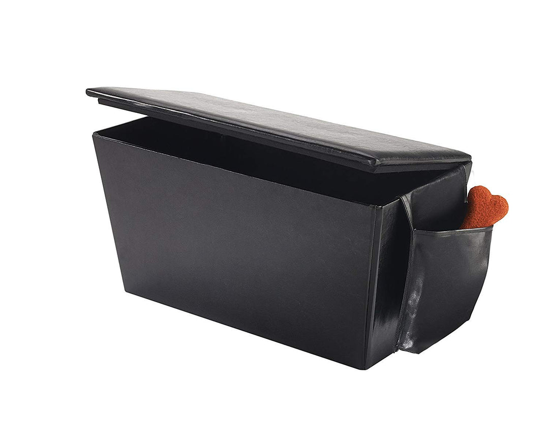 Orthopedic Sturdy Backseat Extender with Storage Black, Large (51 - 100 lbs)