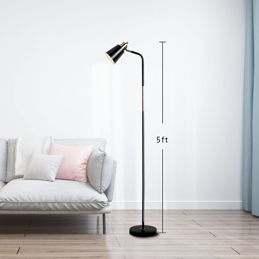 Floor Lamp, Industrial Floor Lamp 360° Rotation Lampshade Modern Standing Lamp, Floor Lamps for Living Room, Office, Bedroom Reading, Work etc(Green)