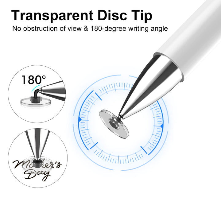 Stylus Pens for Touchscreen,2 Pack High Sensitivity & Precision Magnetic Disc Stylus Pen for iPad/Apple/iPhone/Pro/Android All Capacitive Touch Screen