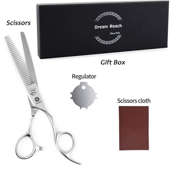 Hair Thinning Scissors Cutting Teeth Shears Professional Barber Shear Hairdressing Texturizing Salon Razor Edge Scissor Japanese 440C Stainless Steel (V-Shaped Teeth)