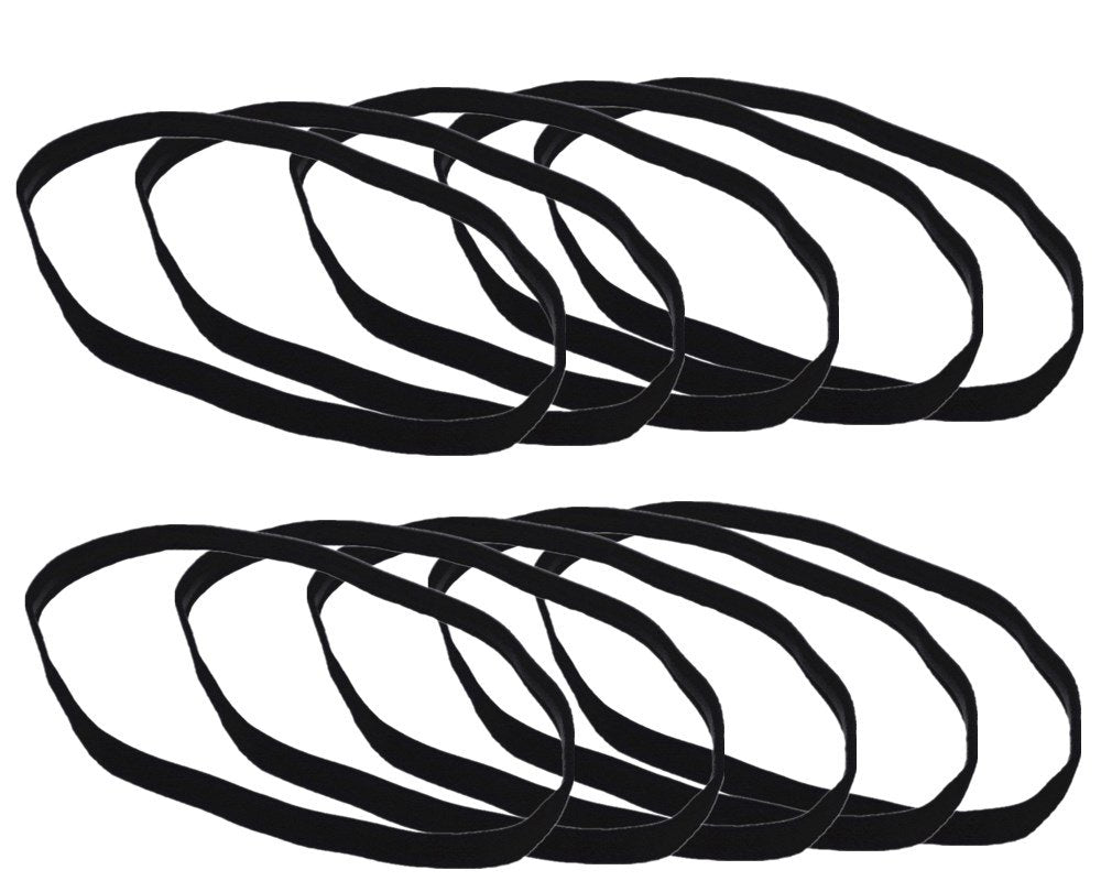 10pcs Anti-Slip Thin Elastic Black Sports Headbands Yoga Head Band Sweatband for Men and Women