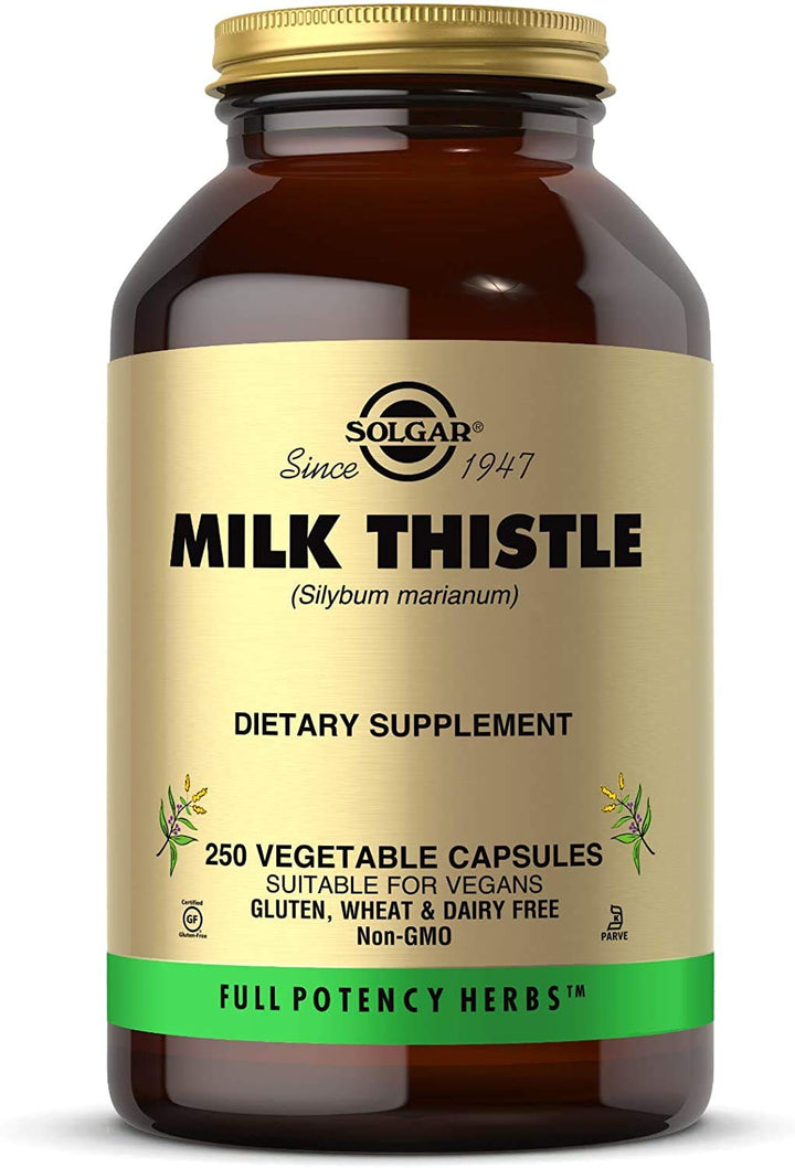 Milk Thistle - 250 Vegetable Capsules - Full Potency (FP) - Non-GMO, Vegan, Gluten Free, Dairy Free, Kosher - 250 Servings