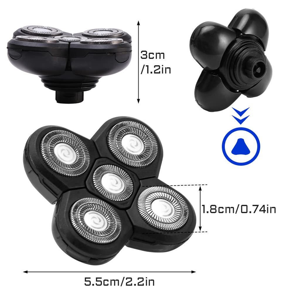 5 Heads Beard Cutter Replacement Blade Electric Razor Shaver Head Easy Install