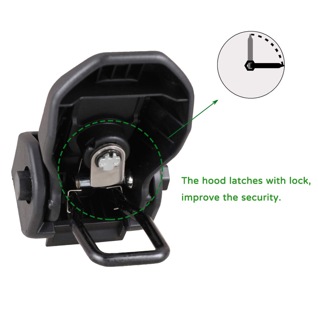 Hood Latches for 2024 2023 2022 2021 2020 2019 2018 Jeep Wrangler JL Jeep Gladiator JT Anti-Theft Hood Lock Catch Latches Accessories 2Door 4Door 2pcs