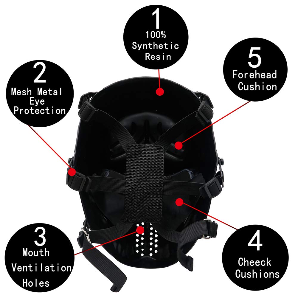 Full Face Airsoft Mask, for Masquerade Halloween Cosplay, Movie Props and Other Outdoor Activities