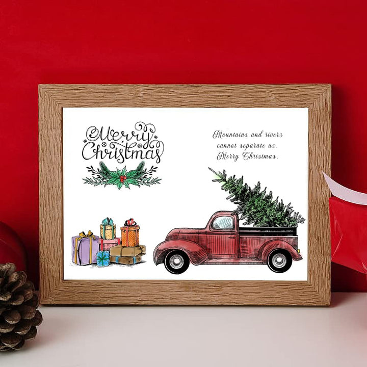 Christmas Tree Truck Clear Stamps for Card Making and Photo Album Decorations, Christmas Greeting Words Silicone Stamps Elk Deer Gift Transparent Rubber Stamps Seal for DIY Scrapbooking