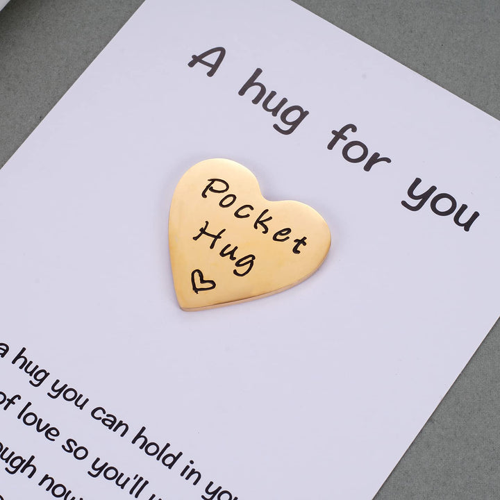 Cute Little Heart Pocket Hug Token & Gift Card - Isolation NHS Social Distancing Thinking of You Love Gift For Family and Friends