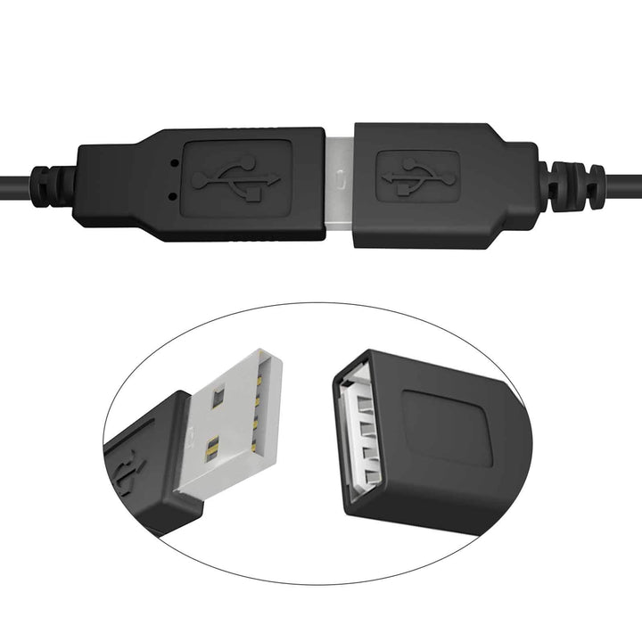 USB to Dual Copper Alligator Clips Test Leads Set Male Female USB Connector Crocodile Clips for Electrical Circuit Testing