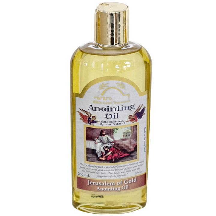 Anointing Oil from The Holy Land, Jerusalem of Gold Biblical Oil with Frankincense, Myrrh, and Spikenard. 8.45 fl.oz | 250 ml