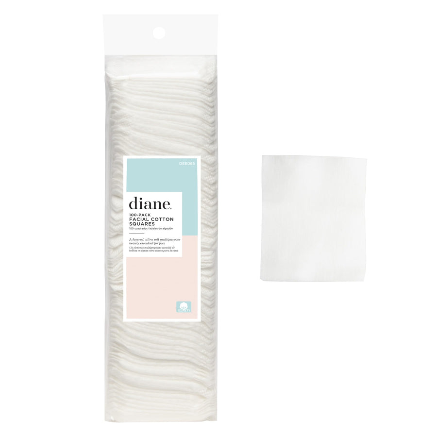 100% Facial Cotton Squares, Pack of 100, DEE065