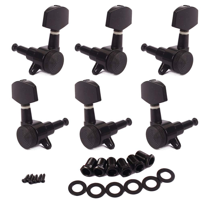 Guitar 3R 3L String Tuning Pegs key Tuners Machine Heads For Acoustic Electric Guitar Black