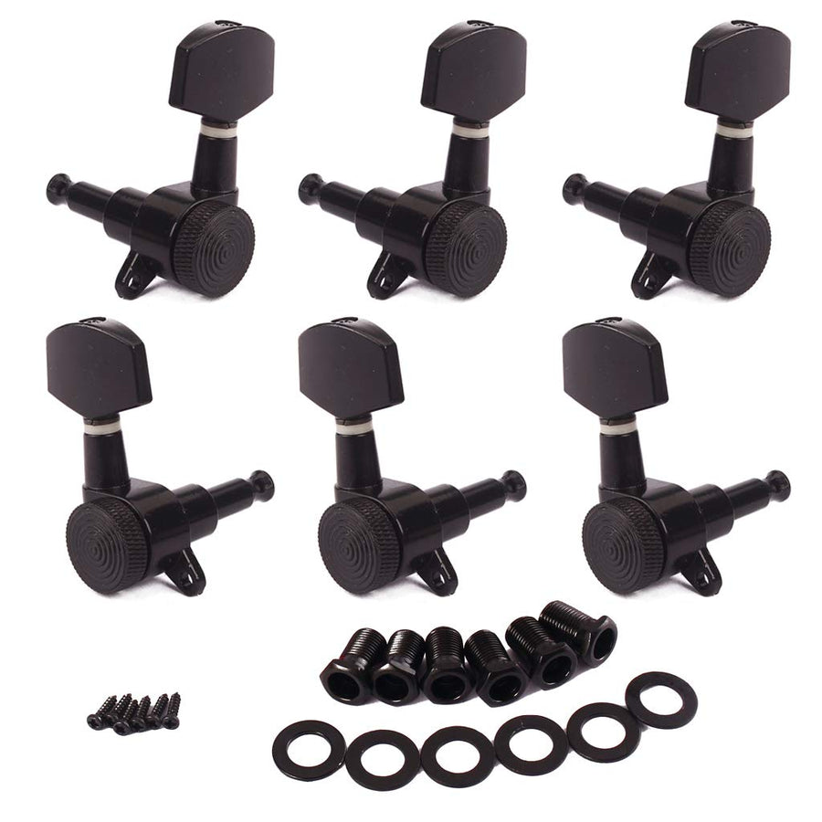 Guitar 3R 3L String Tuning Pegs key Tuners Machine Heads For Acoustic Electric Guitar Black