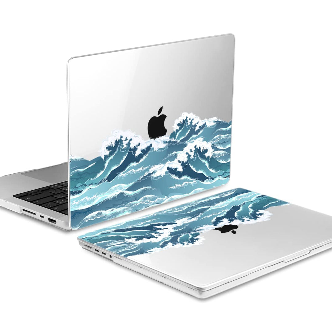 for MacBook Pro 16 Inch Case 2023 2022 2021 Release M2 A2780 M1 A2485 M1 Pro/Max, Hard Shell Case & Keyboard Cover & Screen Protector for Mac Pro 16 with Touch ID, Ocean