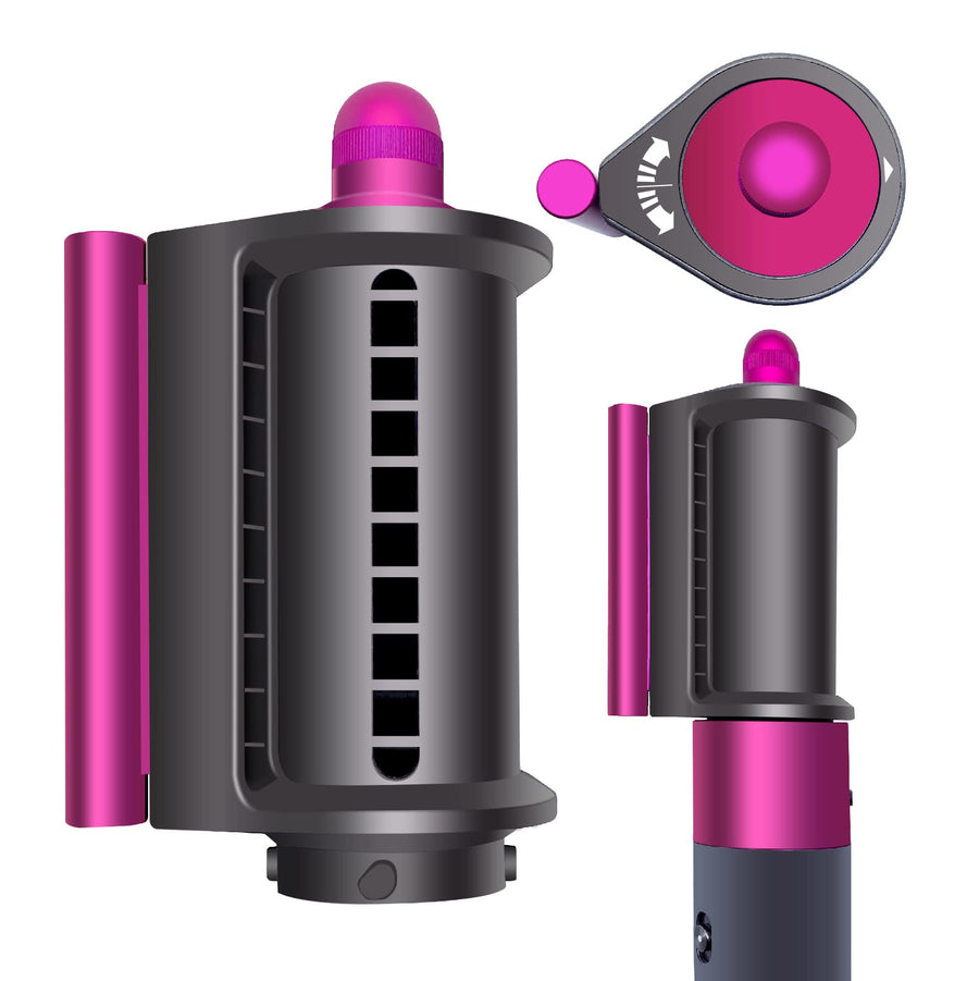 Hair Dryer Attachment, Anti-Flight Flyaway Compatible with Dyson Airwrap Styler HS01 HS05, Ionic Technology, Fast Drying, Fuchsia, Plastic, Heat Resistant, 2 Settings