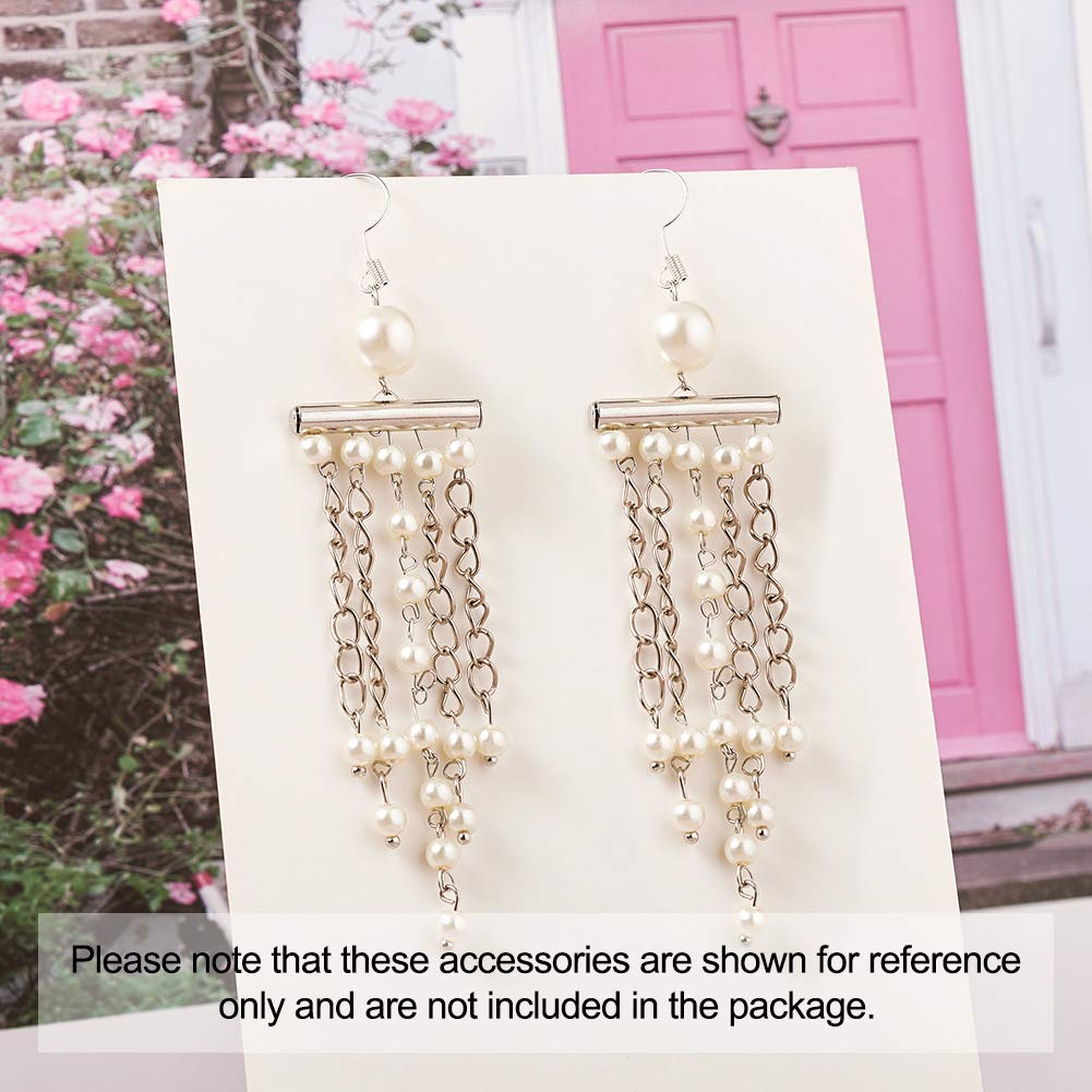 Pandahall 100pcs Silver Tube Brass Slide On End Clasp with Alloy Lobster Claw Clasps and Stainless Steel Open Jump Ring Iron Twist Extender Chains for Jewelry Making