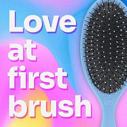 Detangling Brush, Original Detangler Brush (Sky) - Wet & Dry Tangle-Free Hair Brush for Women & Men - No Tangle Soft & Flexible Bristles for Straight, Curly, & Thick Hair