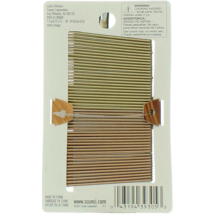 Scunci No Grip Color Pins, Blonde, 1.28 Ounce