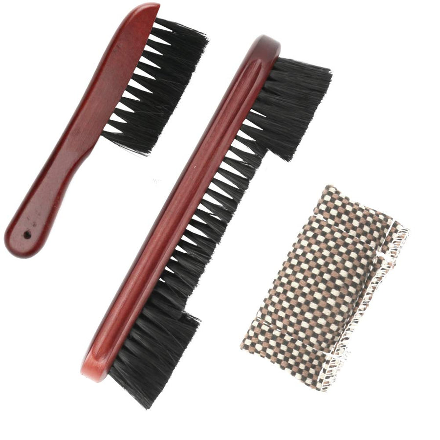 Wooden Billiards Pool Table and Rail Brush Set with Cue Shaft Burnisher, Pool Table Accessories Brush Kit for Pool Snooker Table Cleaning and Maintenance