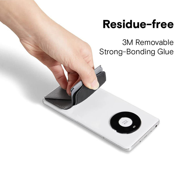 Phone Stand with 3M Adhesive for Android, iPhone and Most Smartphones, 2 Viewing Angles, Slim Wallet Stand (Starry Grey)
