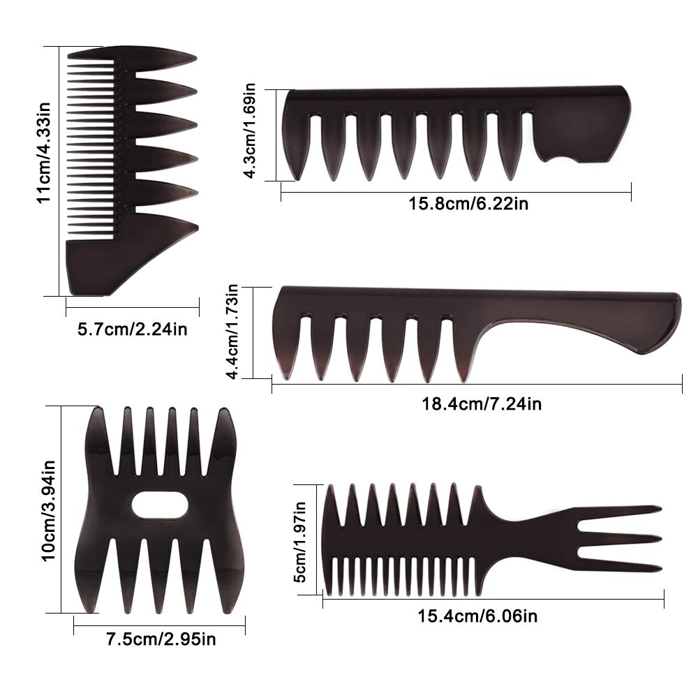 Mens Styling Comb,10Pcs Double Side Tail Combs with Afro Pick Barber Wide Tooth Comb,Professional Shaping & Wet Pick Pompadour Comb for Men Ladies Hair Hairstyle