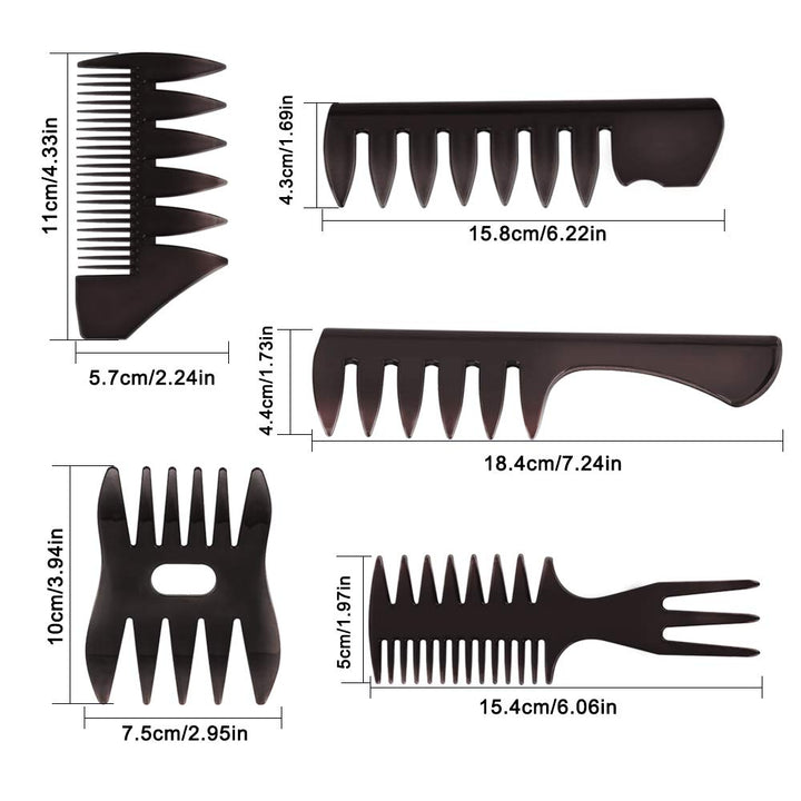Mens Styling Comb,10Pcs Double Side Tail Combs with Afro Pick Barber Wide Tooth Comb,Professional Shaping & Wet Pick Pompadour Comb for Men Ladies Hair Hairstyle