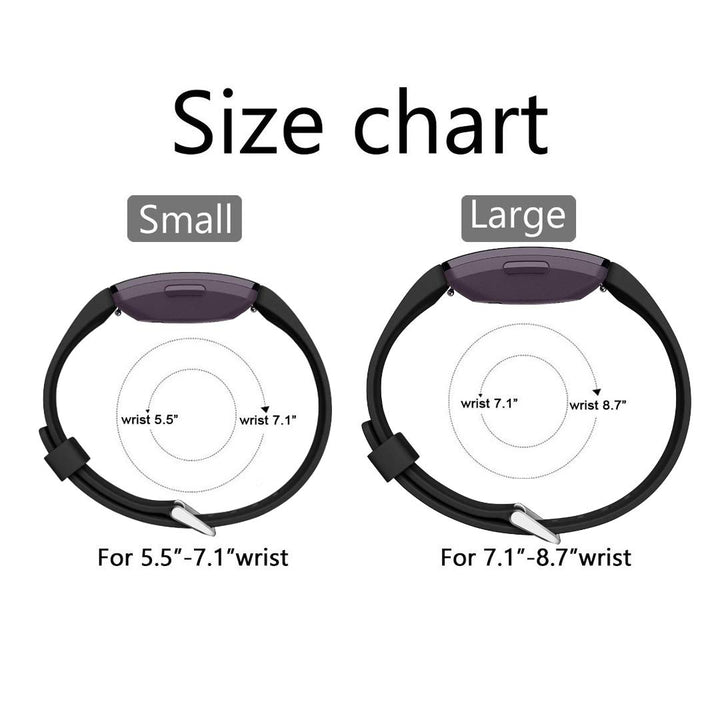 Compatible for Fitbit Inspire 2 Bands for Men Women and Fitbit Inspire HR Bands Black Large