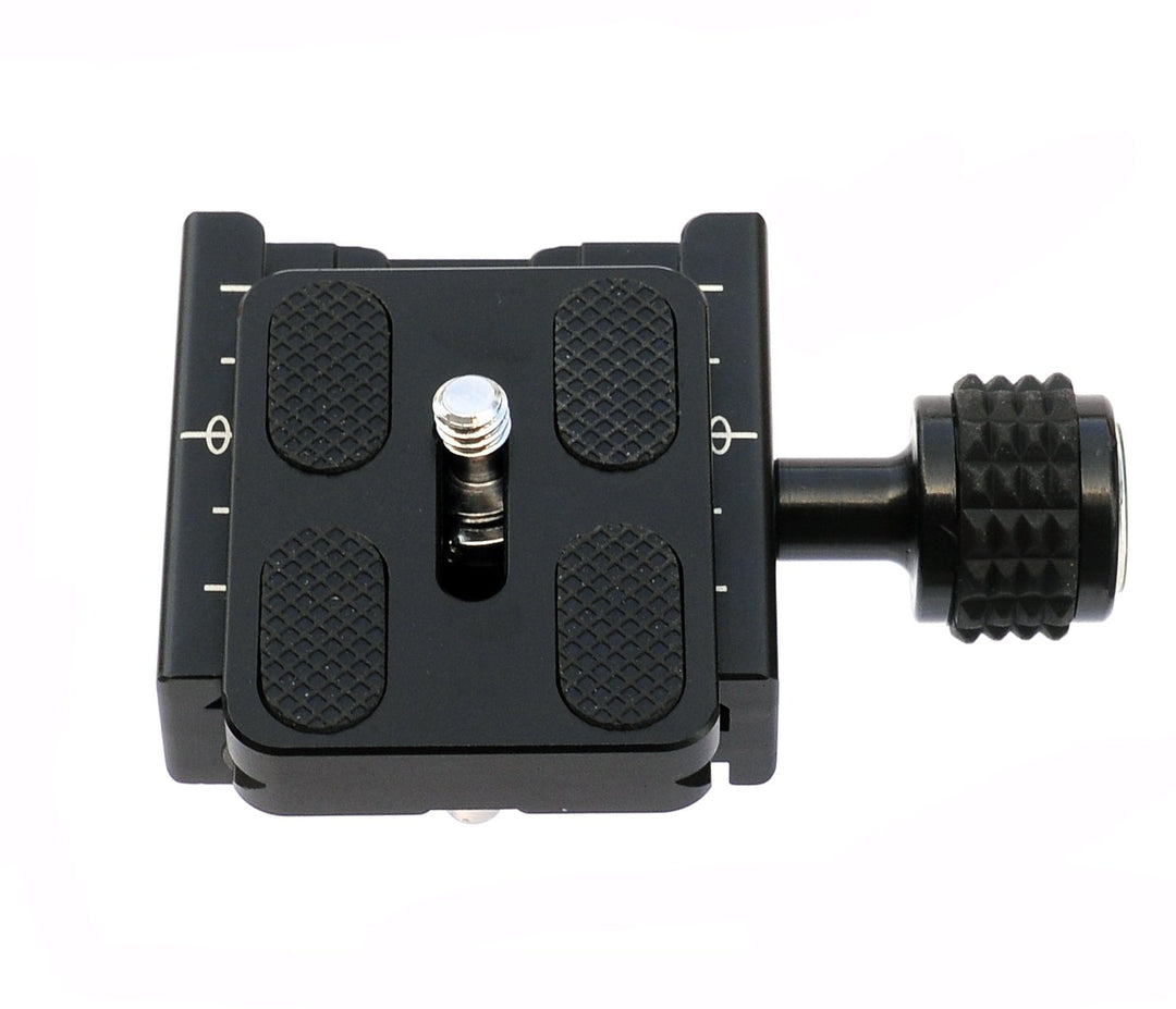 50mm Arca Swiss Type Clamp, Arca QR Clamp, 50 mm Arca Clamp, Arca Swiss Clamp, Quick Release Plate Clamp, QR Clamp, Arca Tripod Mount Adapter, for Tripod Head Monohead, with 50mm Arca Plate, Cl50_PU50, Black
