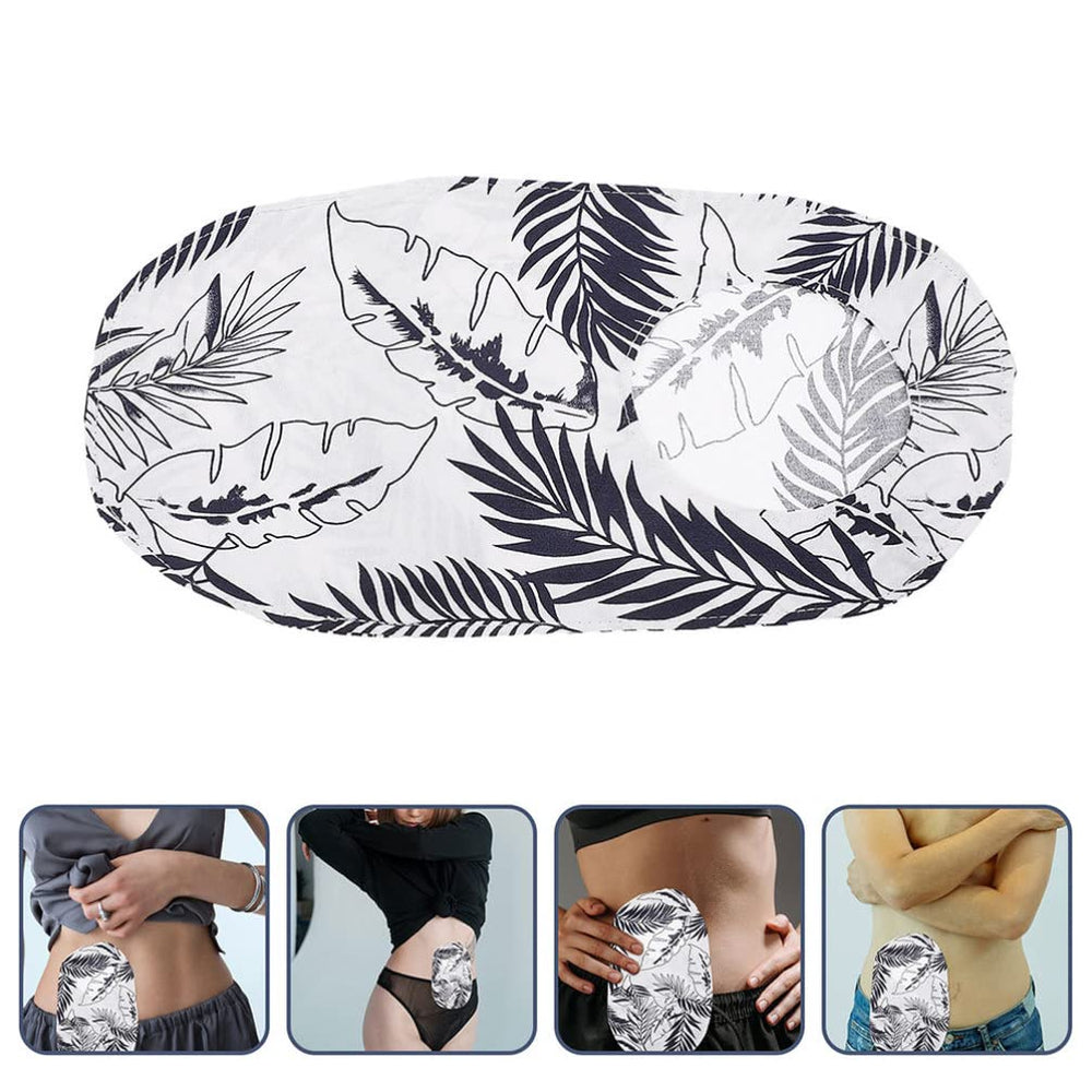 2pcs Ostomy Bag Cover Lightweight Floral Colostomy Bag Protector Flower One- Piece Colostomy Pouch Cover Sleeve