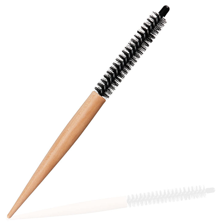 Mini Round Quiff Comb Hair Styling Brush for Thin Hair, Short Hair, Bangs, Beard, Lifting, and Curling (10.24 Inch)