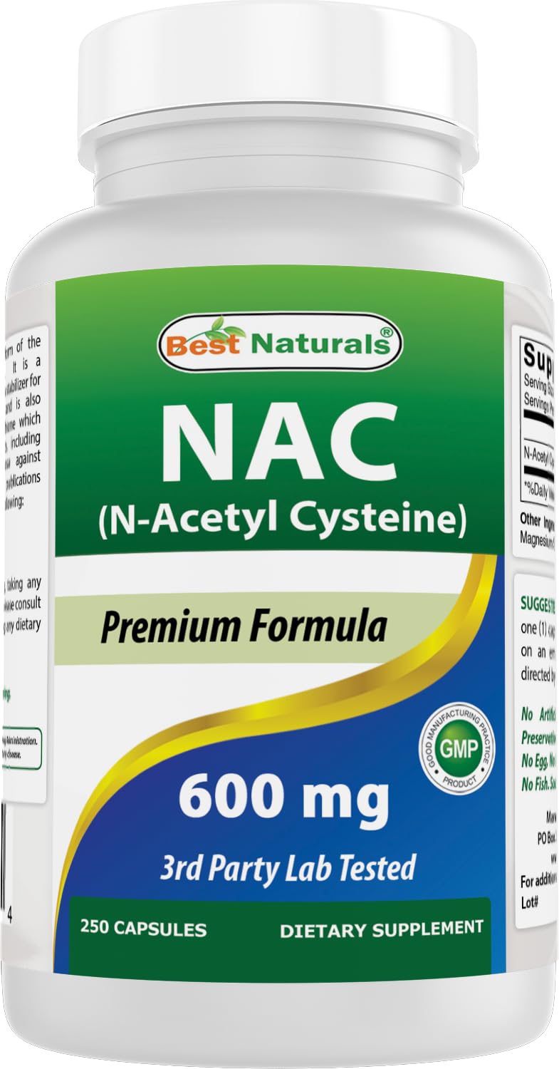 NAC N-Acetyl-Cysteine 600 mg 250 Capsules