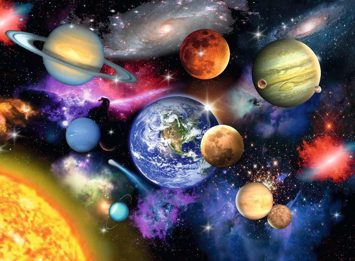 Solar System - Engaging 300 Piece Jigsaw Puzzle for Kids | Unique Piece Design | Fine Linen-Textured Paper | Anti-Glare Surface | Enhances Concentration & Creativity