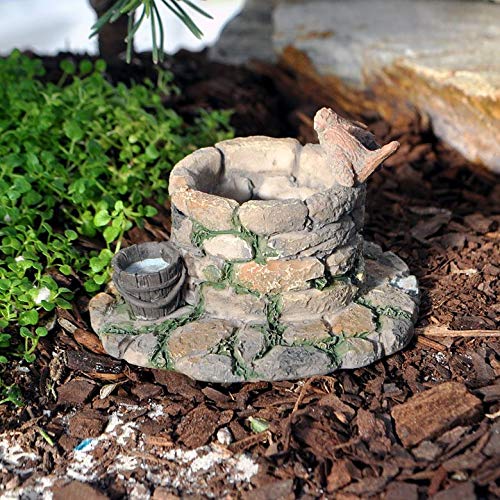 Miniature Fairy Garden Birds at Wishing Well