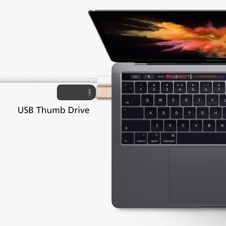 USB C to USB Adapter,USB-C to USB 3.0 Adapter,USB Type-C to USB,Thunderbolt 3 to USB Female Adapter OTG for MacBook Pro 2016,MacBook Air 2018,MacBook 12 inch,and More Type-C devices(Gold)