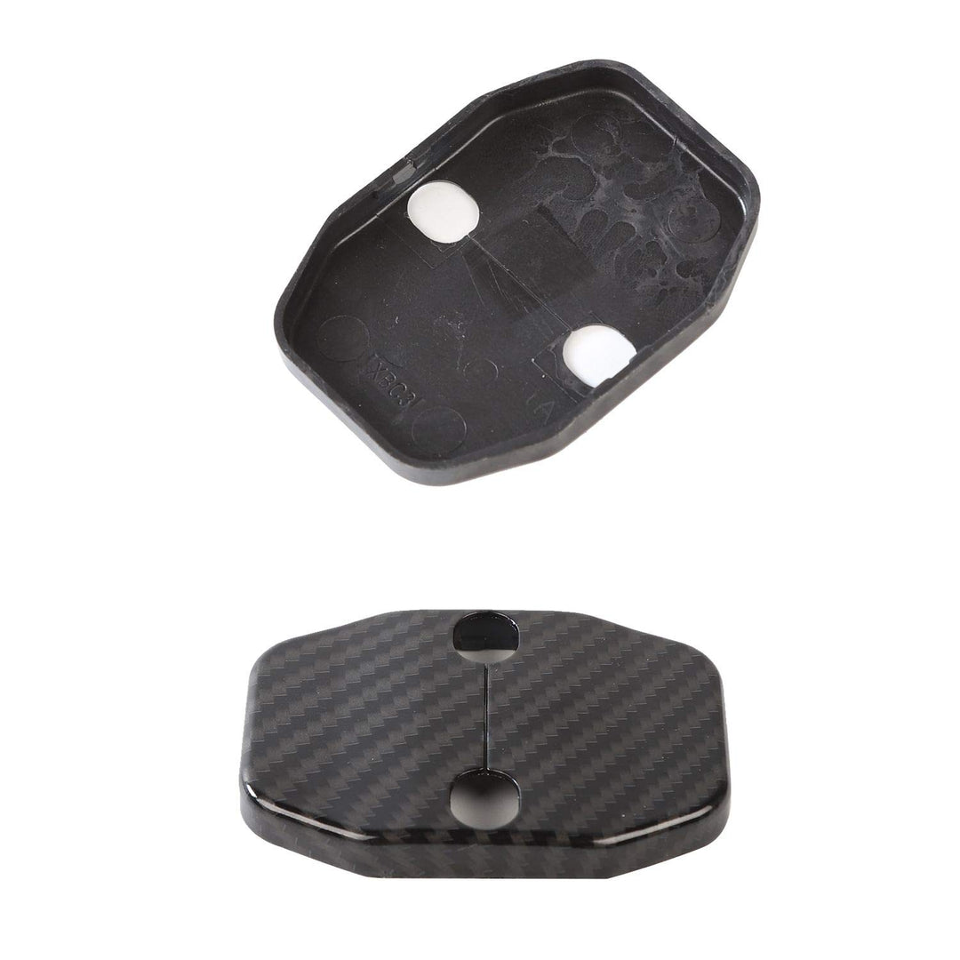for Jeep JK ABS Carbon Fiber Door Lock Covers Protection Trim for 2007-2019 Jeep Wrangler JK JKU, for 2016+ Jeep Renegade, for 2011+ Grand Cherokee, for Chrysler, for 2019 RAM 6PCS