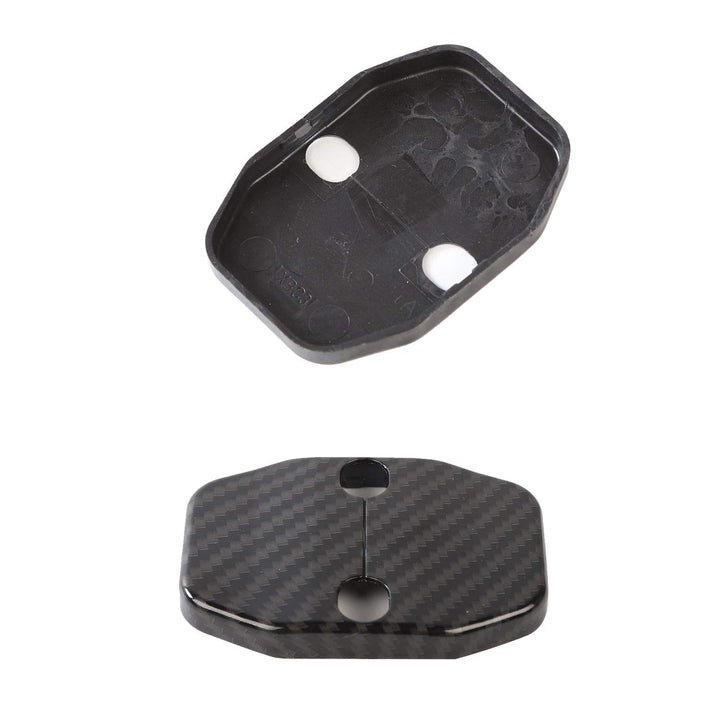 for Jeep JK ABS Carbon Fiber Door Lock Covers Protection Trim for 2007-2019 Jeep Wrangler JK JKU, for 2016+ Jeep Renegade, for 2011+ Grand Cherokee, for Chrysler, for 2019 RAM 6PCS