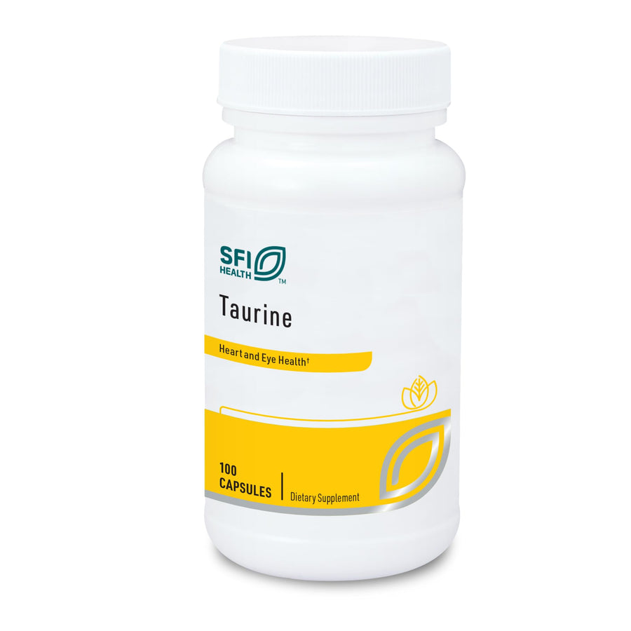 Taurine - 500 Milligrams Crystalline Taurine for Energy & Cardiac Support, Hypoallergenic (100 Capsules)
