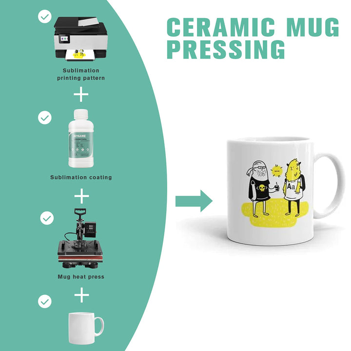 250ml Sublimation Coating for Ceramics, Mugs, Phones case, Metal, Wood, Glass, Leather, Tumbler, All Hard Surfaces Sublimation Spray with high Gloss Finish, Waterproof and Super Adhesion