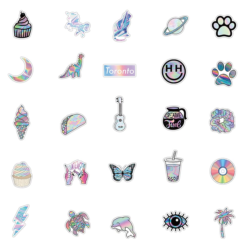 VSCO Stickers for Water Bottles, 50Pcs Waterproof Vinyl Stickers Pack for Hydro Flask, Laptop, Computer, Skateboard, Luggage, Phone, Trendy Cute Aesthetic Stickers for Teen Girls